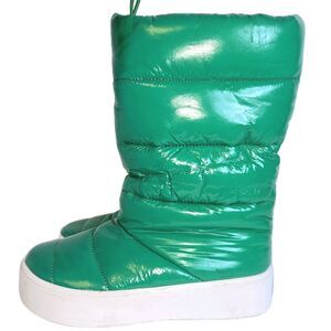 JEFFREY CAMPBELL Boots Platform Kelly Green & White Shoes Women 7.5M US (38 EU)